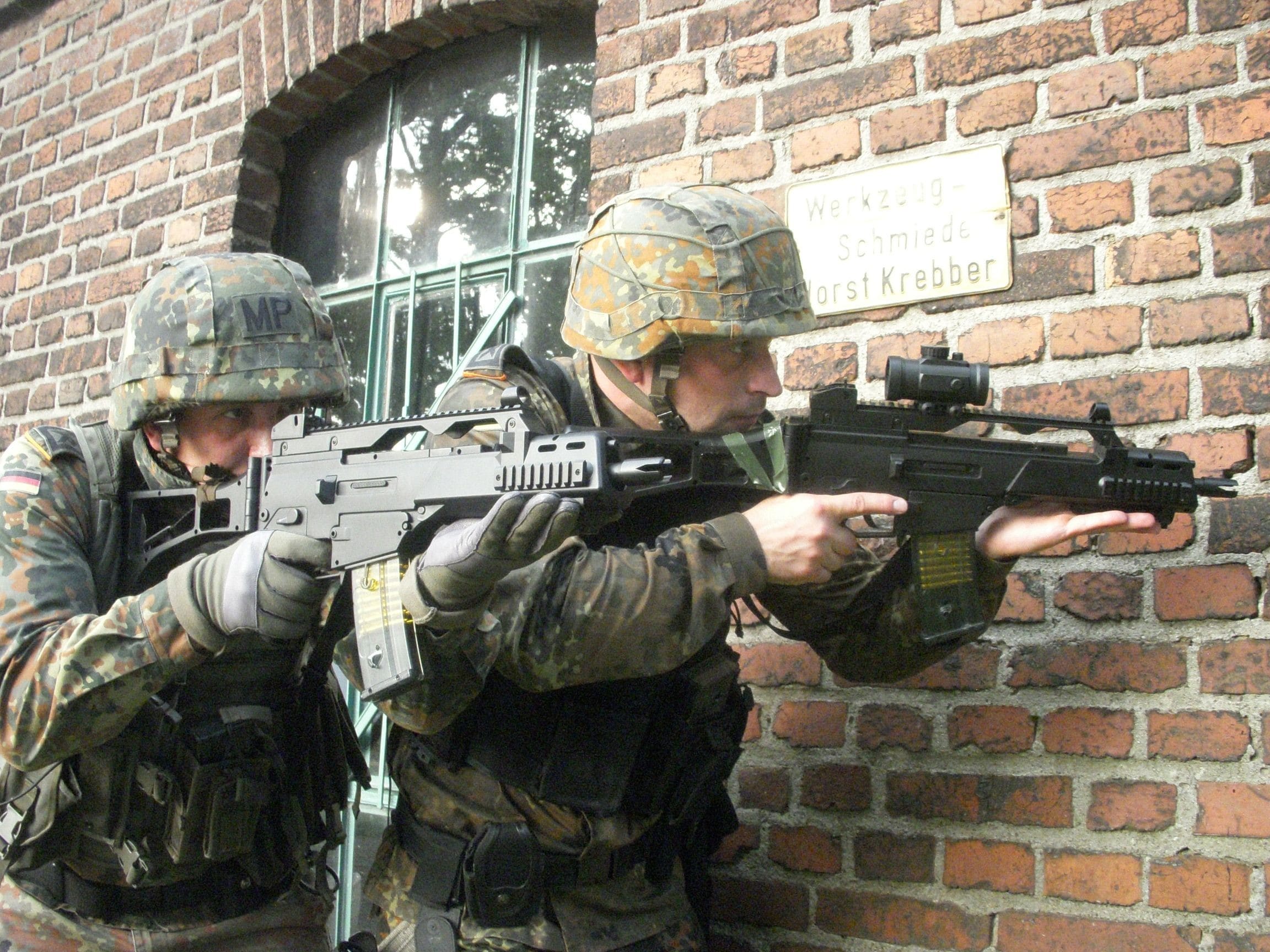 Because of his unique training and experience, Jim taught many foreign militaries, like these German Military Police soldiers at one of his tactica courses.