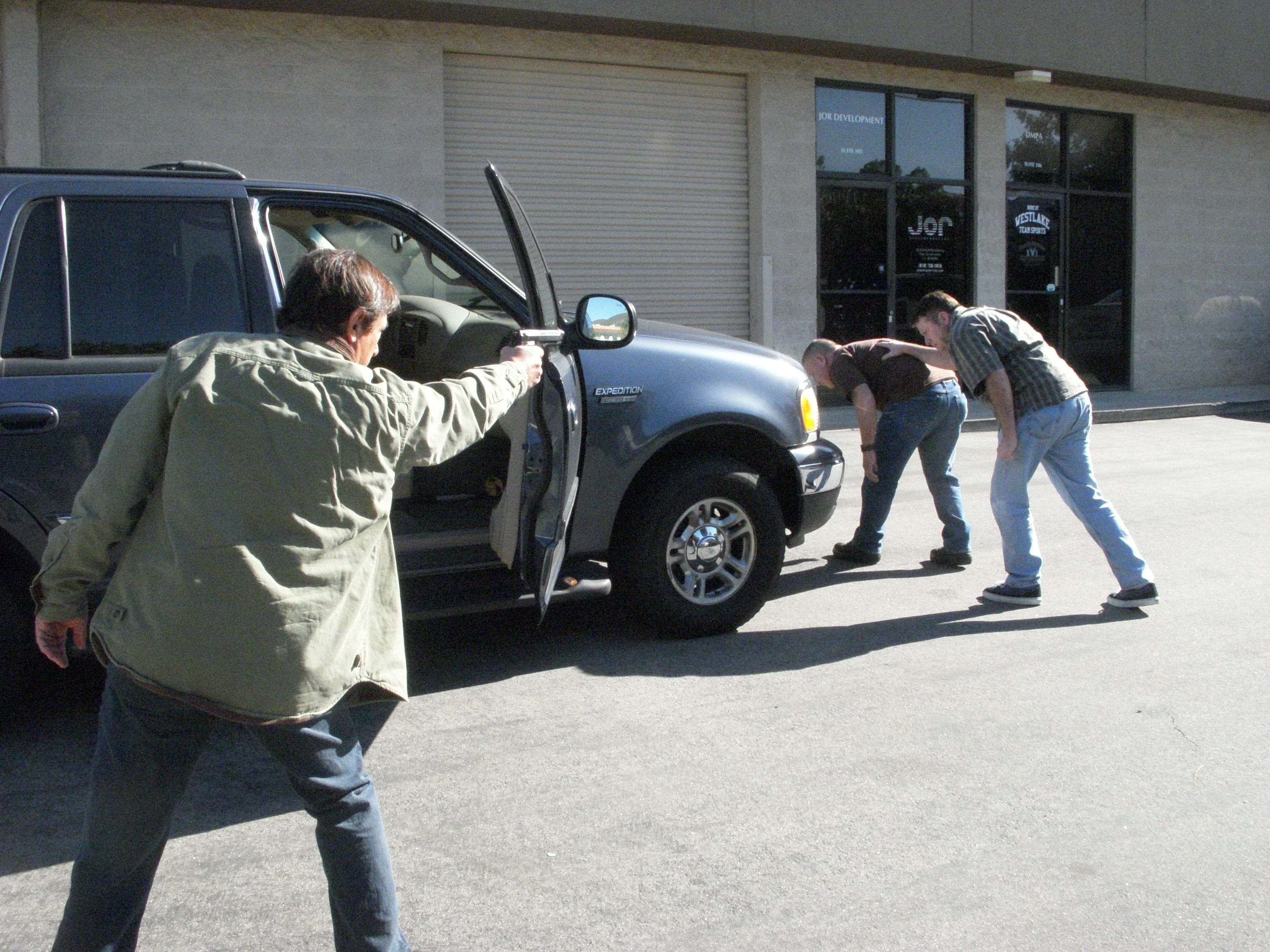 This photo was taken during a Black Belt Magazine photo shoot for a book that Jim wrote titled Protecting Others.