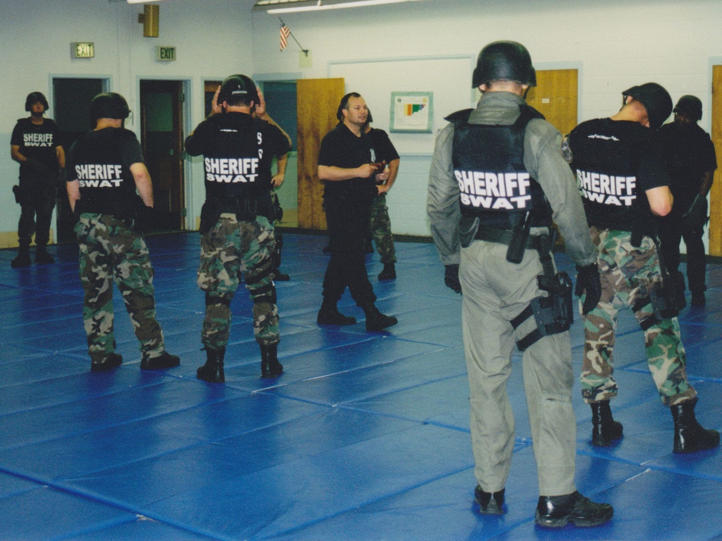 Here Jim is teaching a SWAT team in the Boston area.