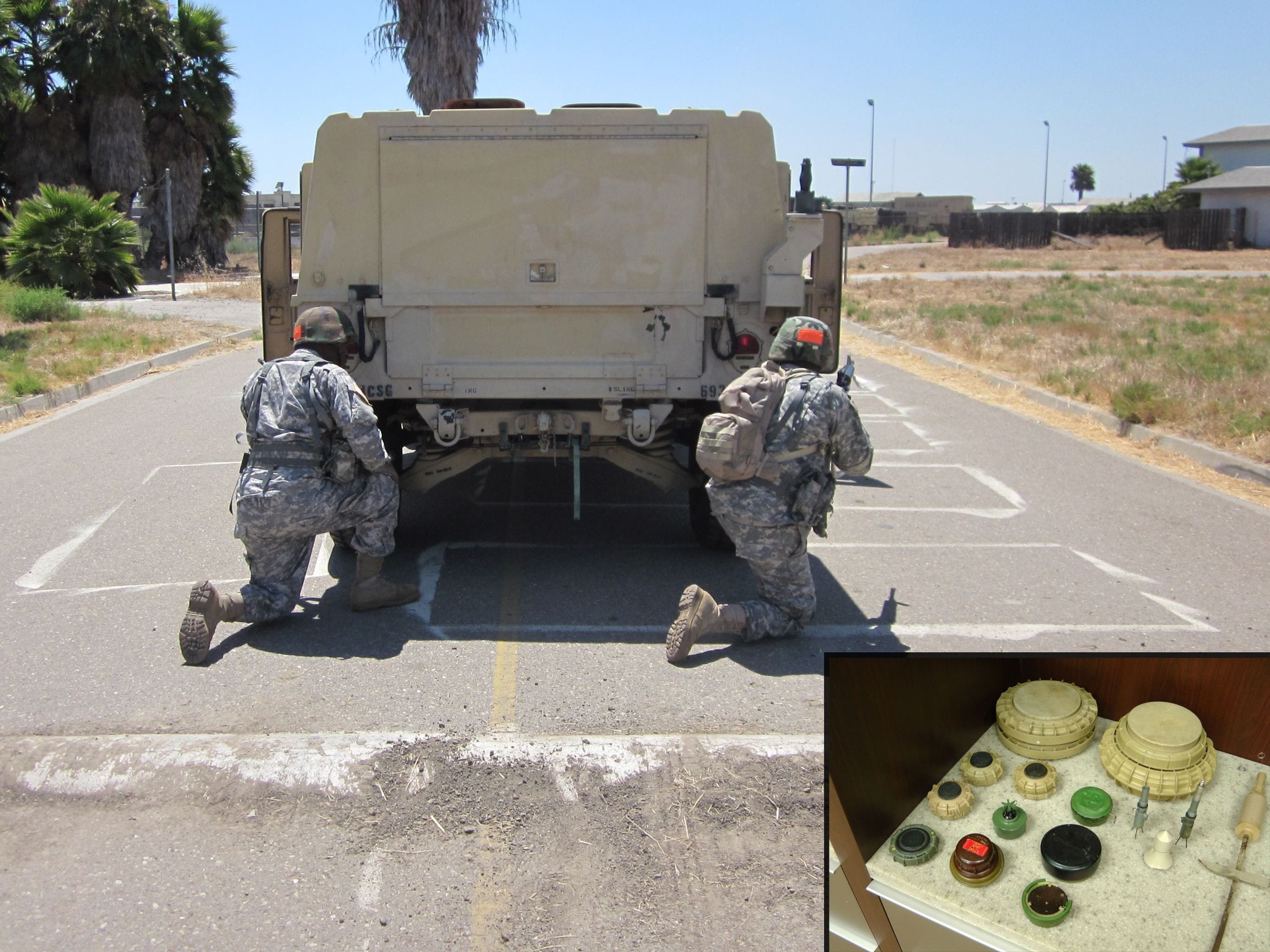 Staff Sergeant Wagner's U.S. Army students drove over a buried pressure plate (the dirt behind the vehicle) wired to an "explosive." They learned from it.
