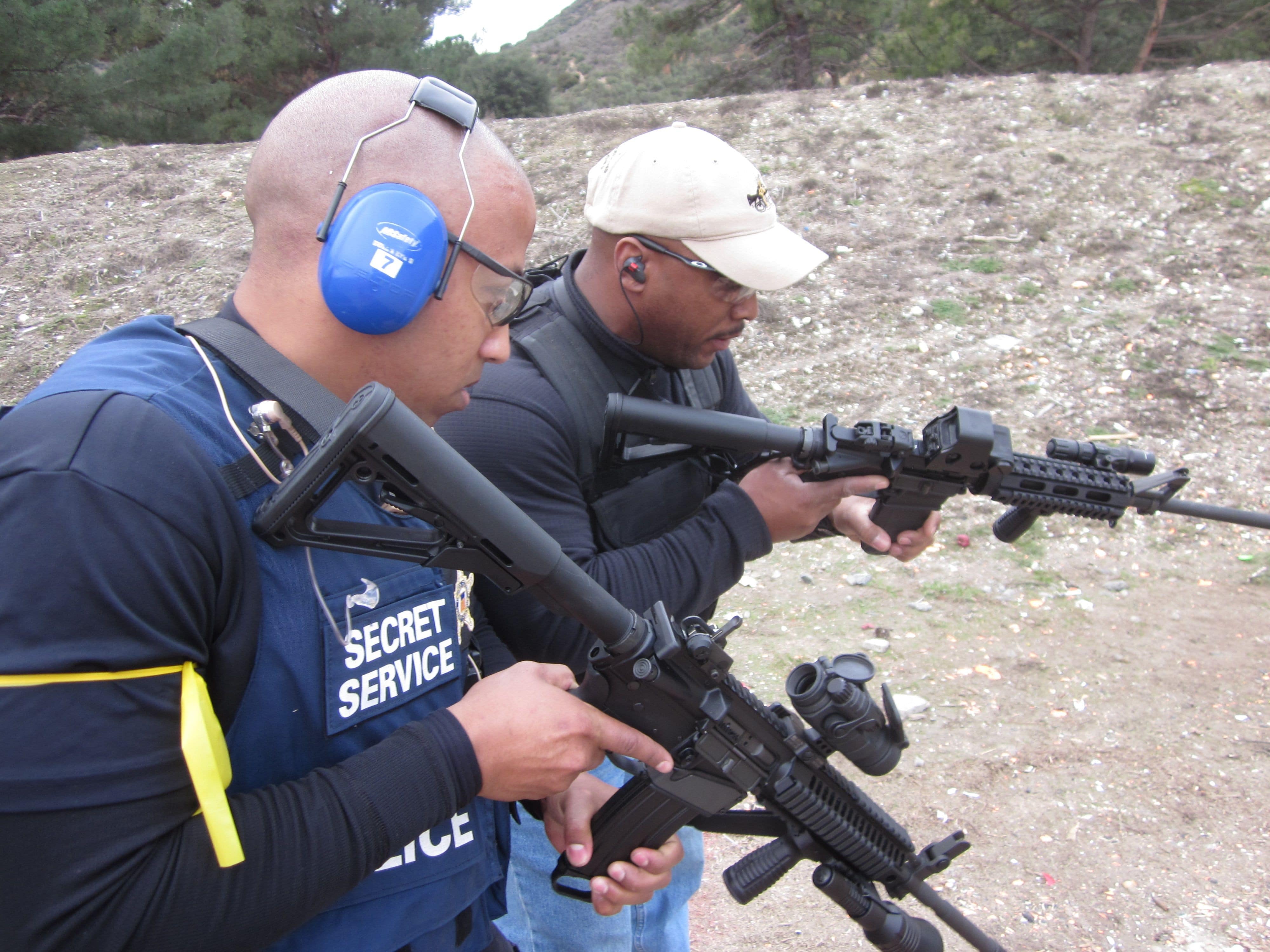 Because of Jim's extensive law enforcement training and experience many experts have come to him for training, like the U.S. Secret Service in this photo.