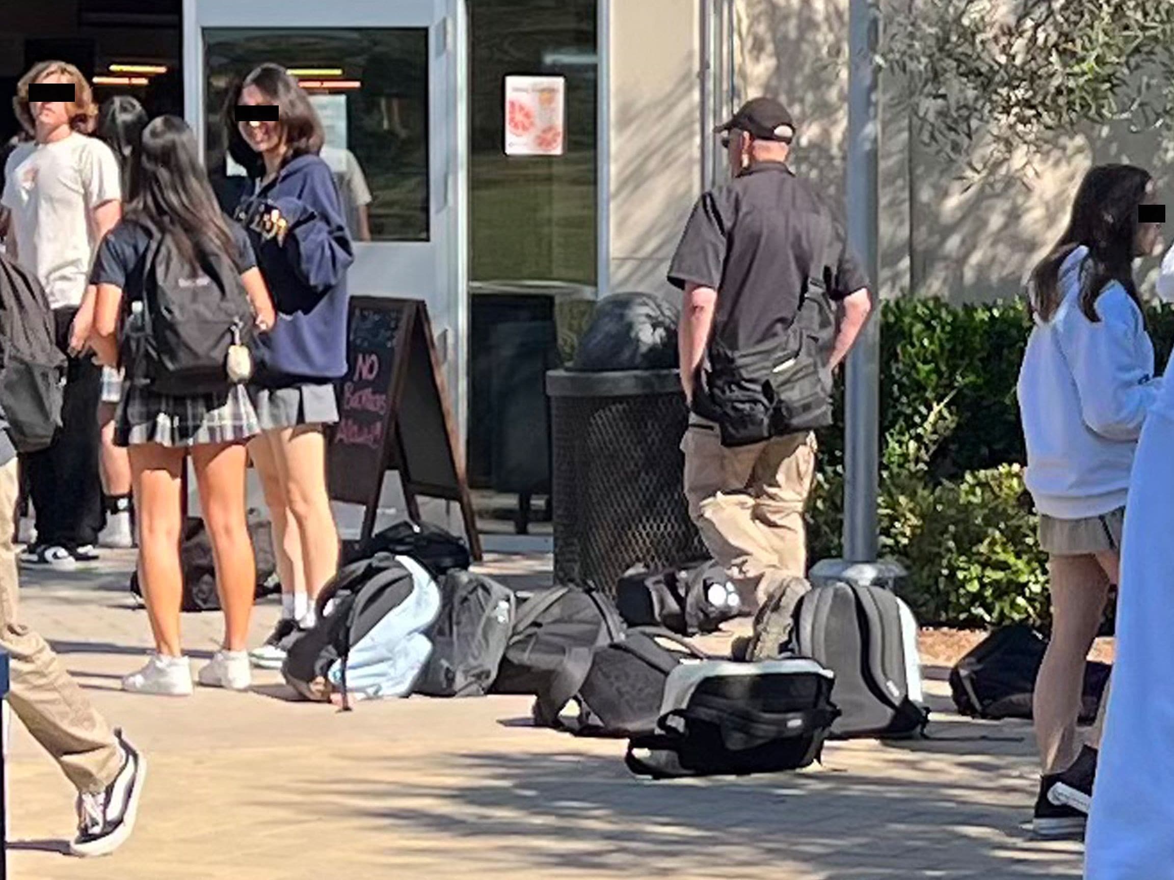 Jim is walking among high schools students, undercover and armed, in case of an active shooter or terrorist attack. He worked full time for six months here.